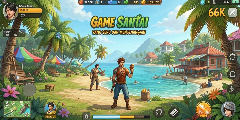 Tampilan gameplay Casual yang seru dan menghibur di 66K.