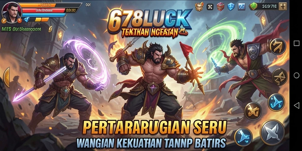 Gameplay mendebarkan dalam 678LUCK saat karakter bertarung.