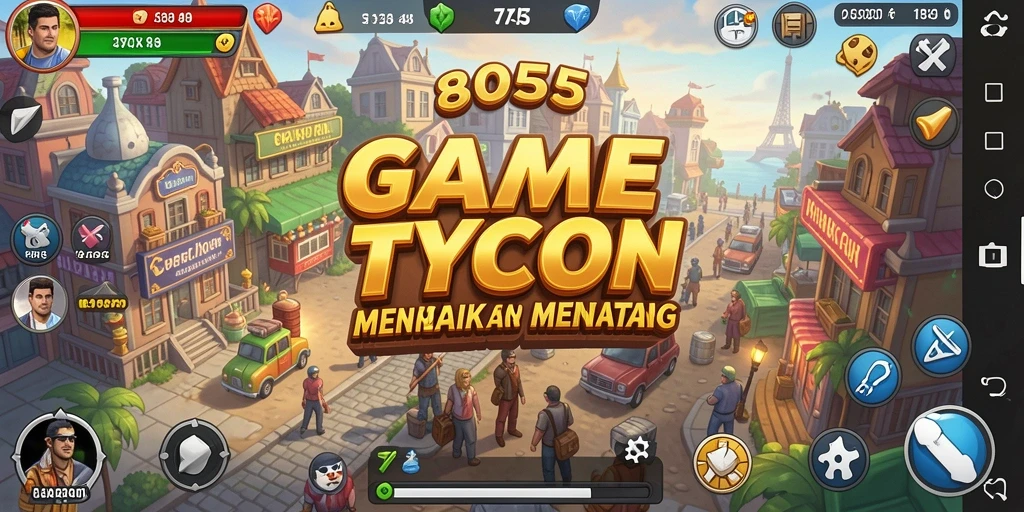 Tampilan gameplay seru dalam game Tycoon 8055.