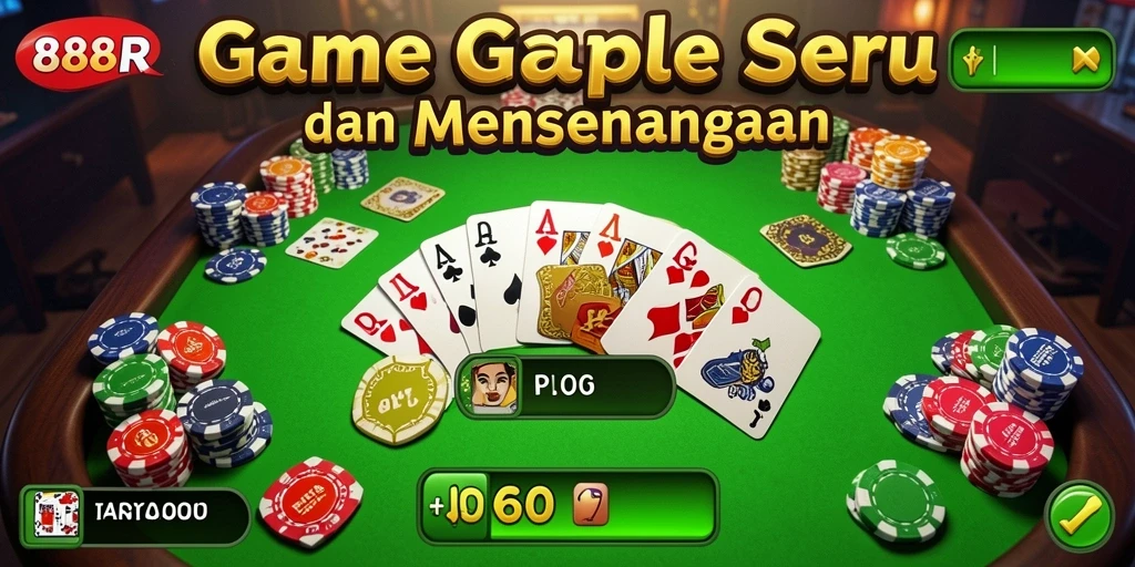 Screenshot gameplay seru dari aplikasi Gaple 888R.