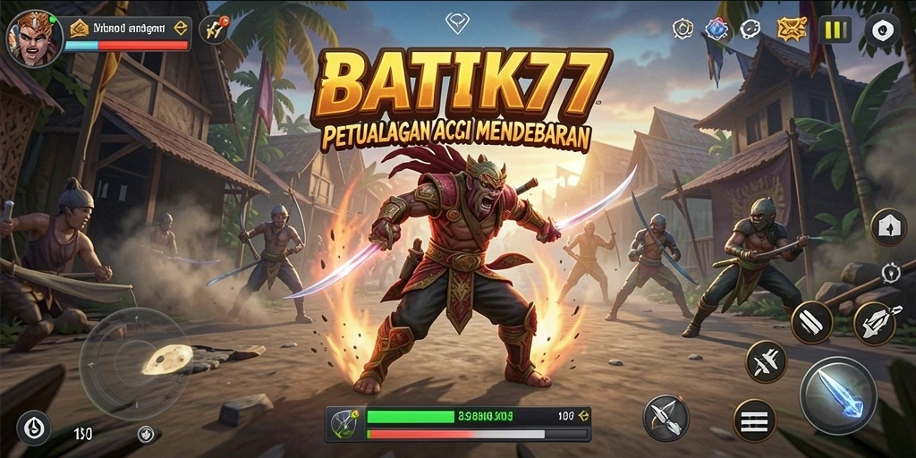 Tampilan menegangkan dalam gameplay BATIK77 yang seru.
