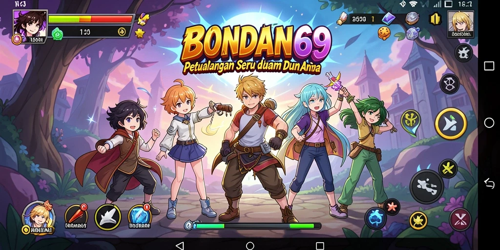 Tampilan menarik dari gameplay BONDAN69 dengan karakter Anime ikonik.