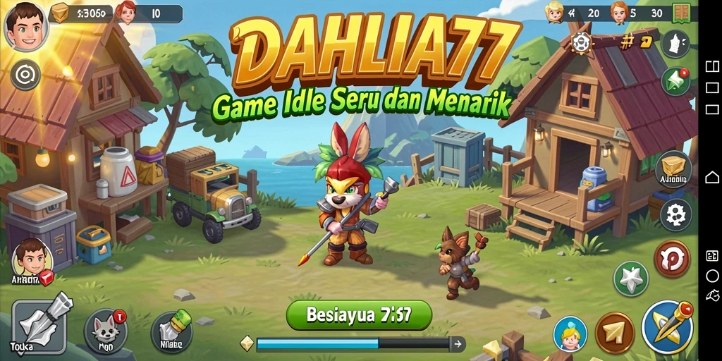 Gambaran menarik gameplay <strong>DAHLIA77</strong> dalam mode Idle.