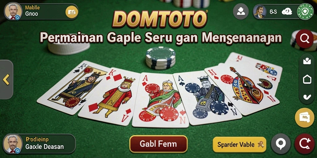 Screenshot gameplay DOMTOTO menunjukkan momen seru permainan Gaple.