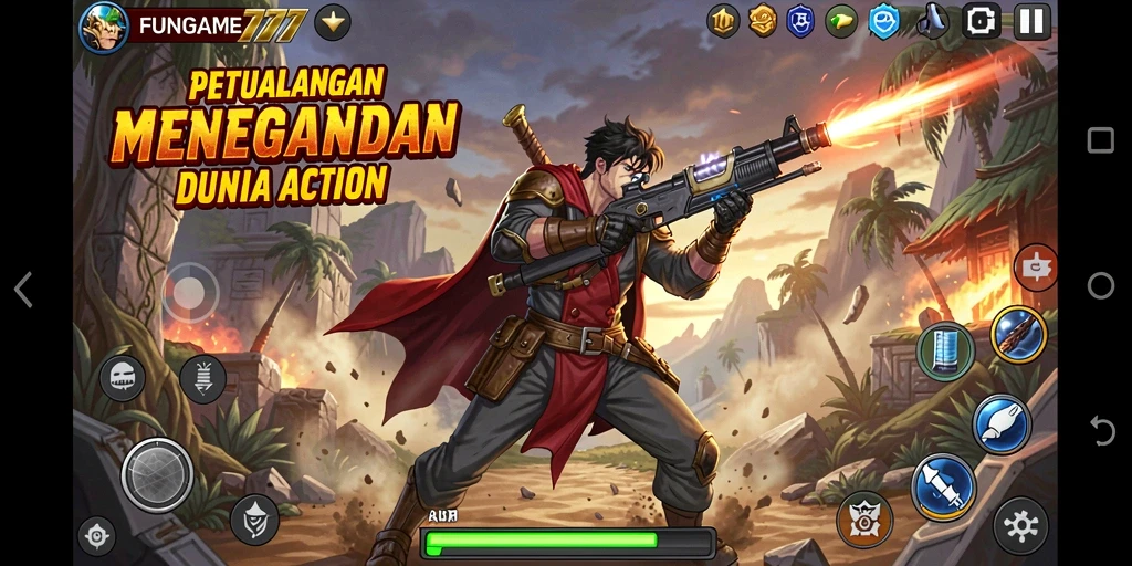 Screenshot gameplay FUNGAME777 menampilkan aksi seru dan grafis yang memukau.