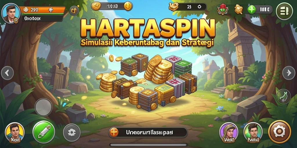Tampilan gameplay HARTASPIN yang menarik dan dinamis.