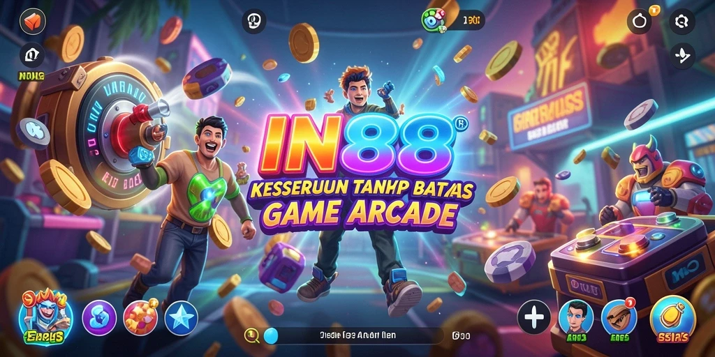 Tangkapan layar gameplay IN88 menampilkan aksi seru dalam game Arcade.