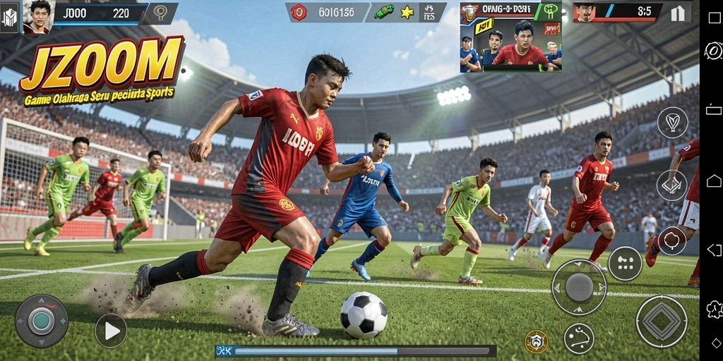 Tampilan gameplay J200M yang seru dan interaktif.