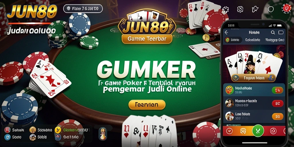 Tampilan gameplay JUN88 yang menampilkan asyiknya bermain Poker.