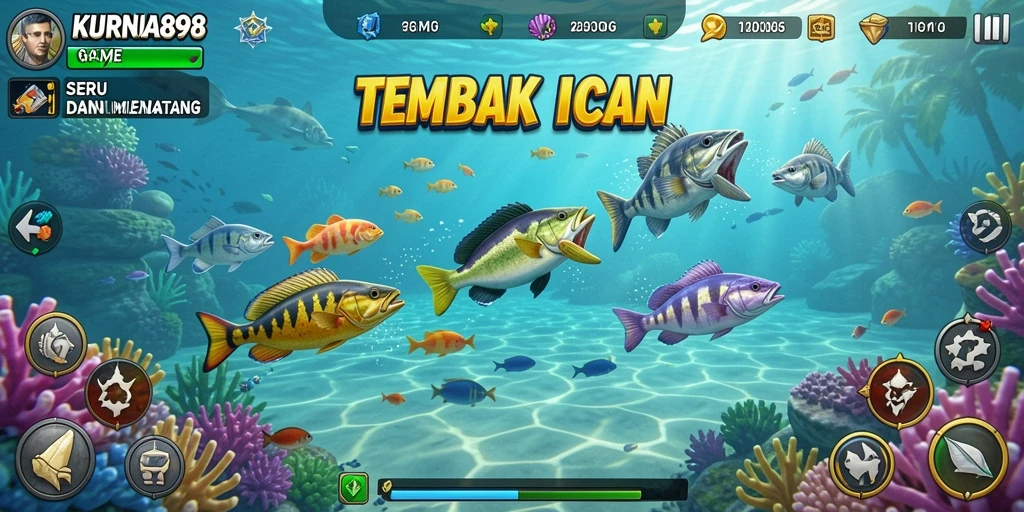 Gameplay seru Tembak Ikan dengan grafis menawan.