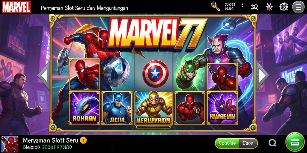 Tampilan gameplay yang menarik dan penuh warna dari MARVEL77.