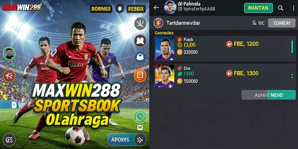 Tangkapan layar permainan <strong>MAXWIN288</strong> menampilkan antarmuka sportsbook yang menarik.