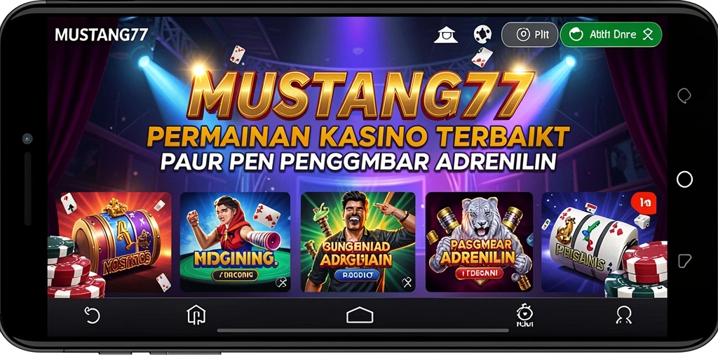 Screenshot utama MUSTANG77 menampilkan gameplay Kasino yang memukau.