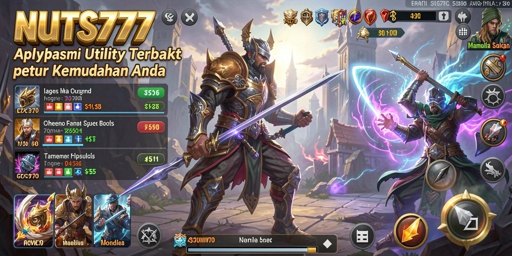 Screenshot utama NUTS777 menampilkan antarmuka aplikasi Utility yang sederhana dan efektif.