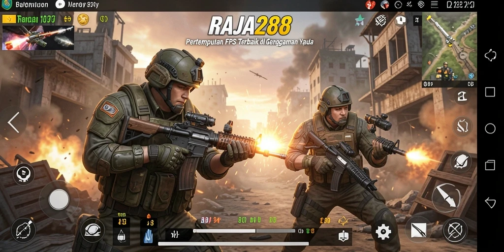 Screenshot gameplay RAJA288 menampilkan aksi pertempuran yang menarik.