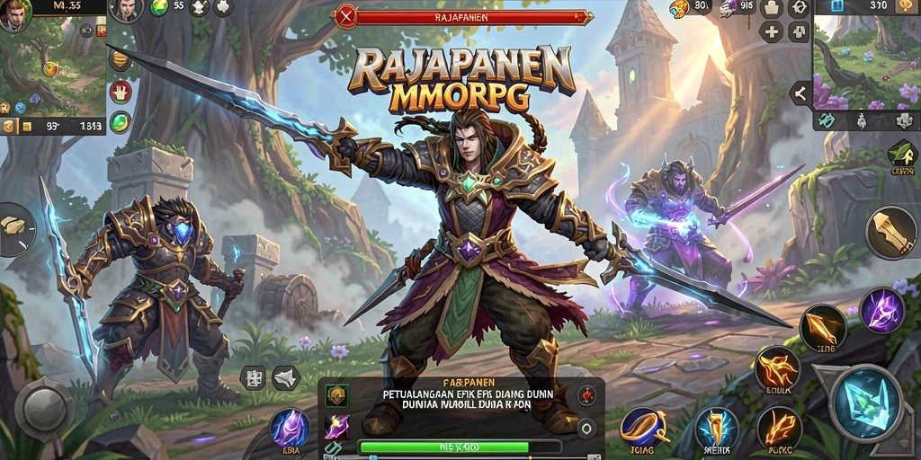 Tampilan gameplay menakjubkan dari RAJAPANEN yang penuh aksi.