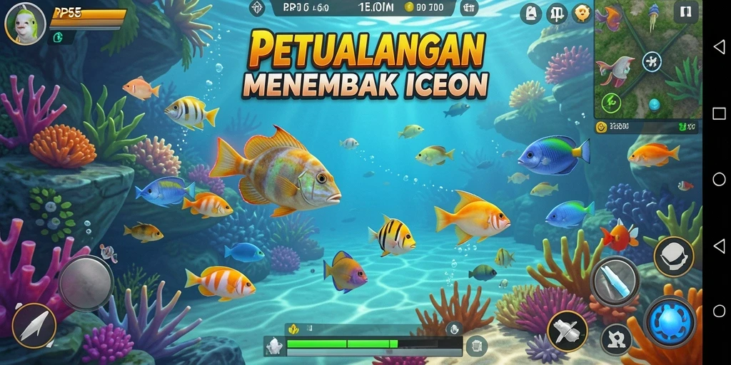 Tampilan menarik dari gameplay Tembak Ikan yang seru.