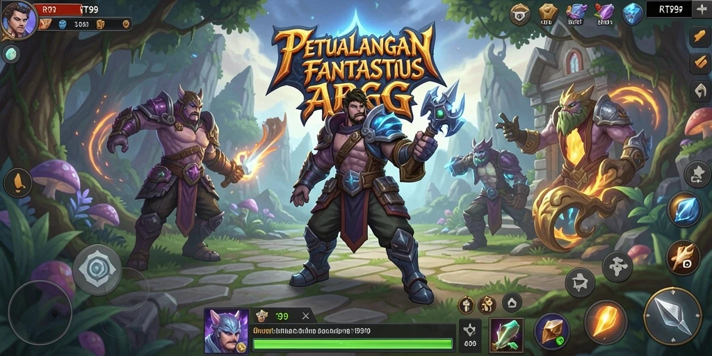 Tangkapan layar gameplay ARPG yang menegangkan di RT99.