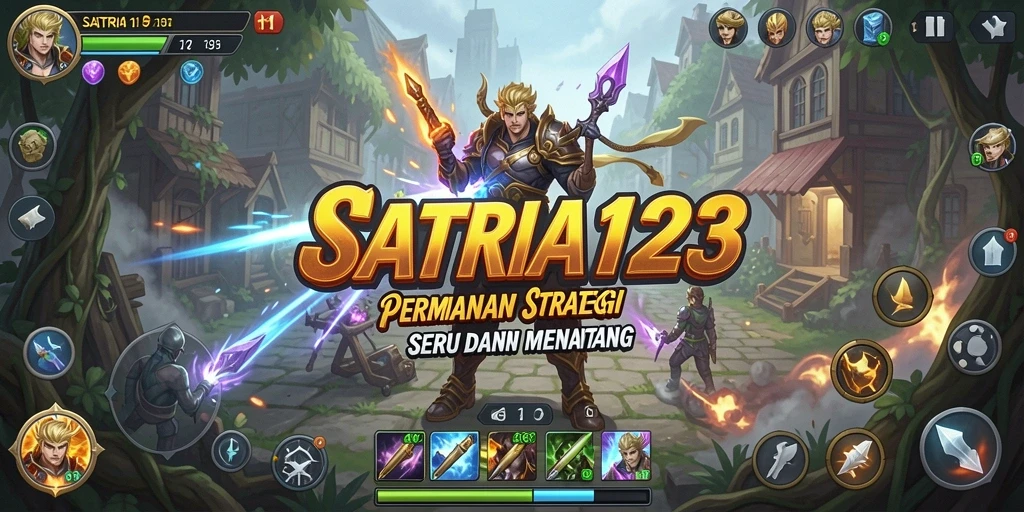 Tangkapan layar SATRIA123 menampilkan pertempuran strategi yang menegangkan.