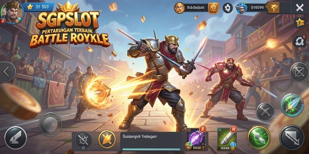 Tampilan gameplay seru dalam pertempuran Battle Royale di SGPSLOT.
