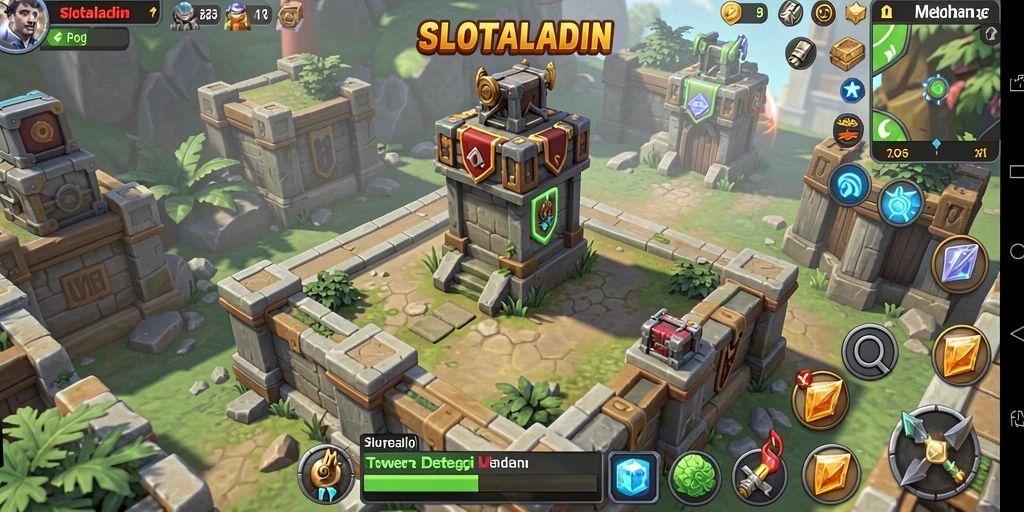 Screenshot menampilkan aksi seru dalam permainan Tower Defense.