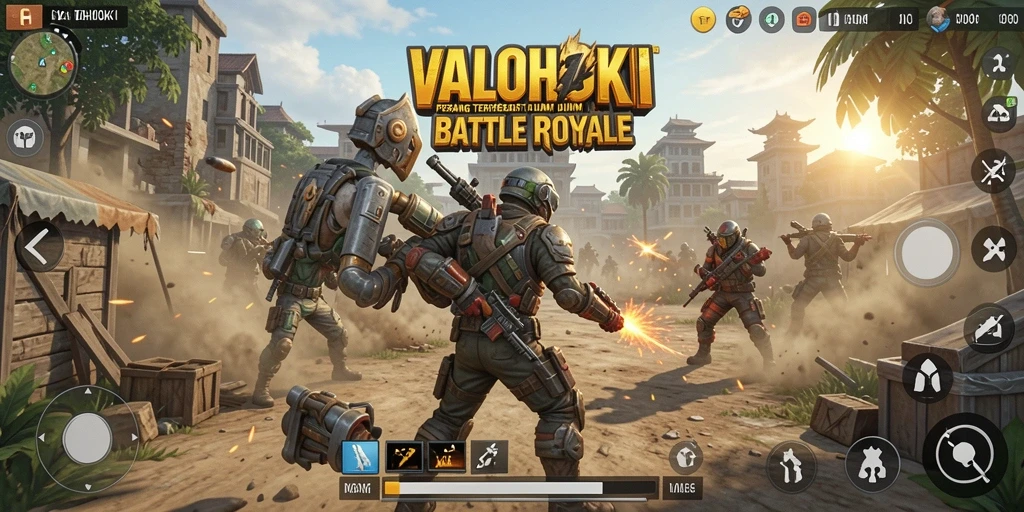 Gameplay seru VALOHOKI dengan pertarungan intens.
