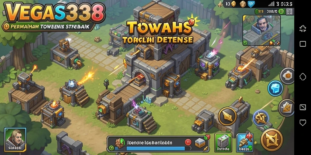 Menampilkan gameplay seru dari VEGAS338 dalam genre Tower Defense.